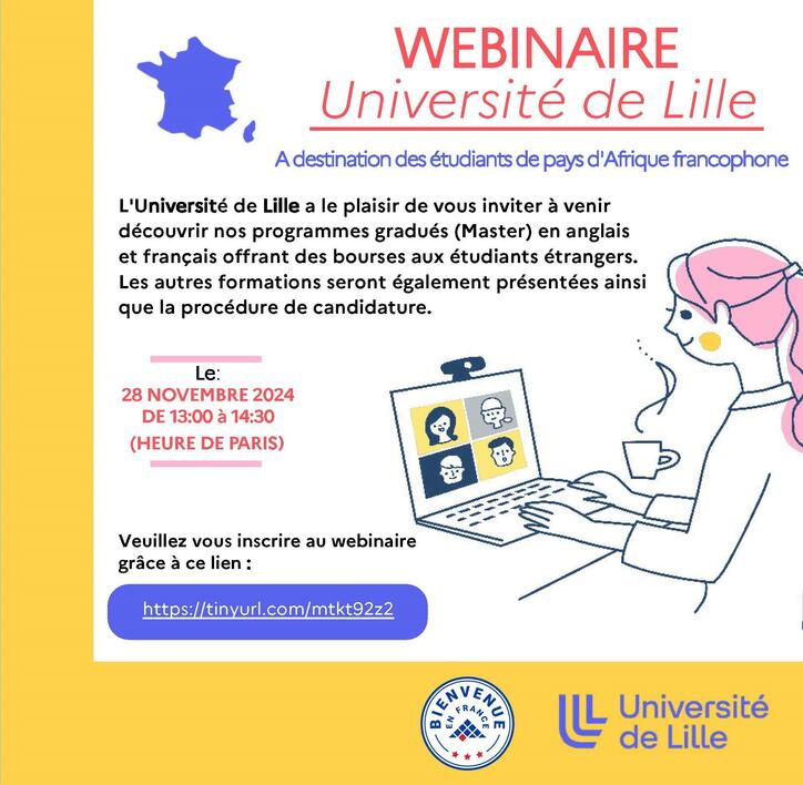 WEBINAIRE POUR LES ETUDIANTS D'AFRIQUE FRANCOPHONE